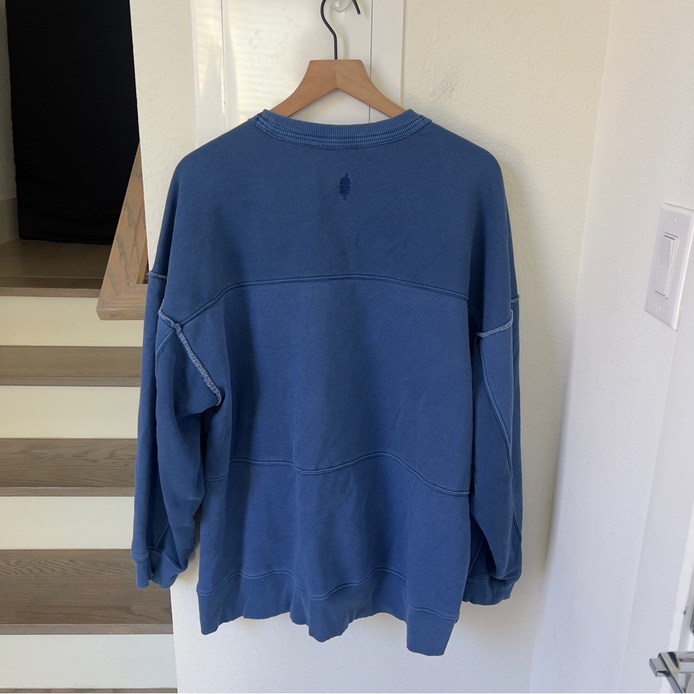 Free People x FP Movement Making It Sweatshirt in Navy Blue - Picture 3 of 6